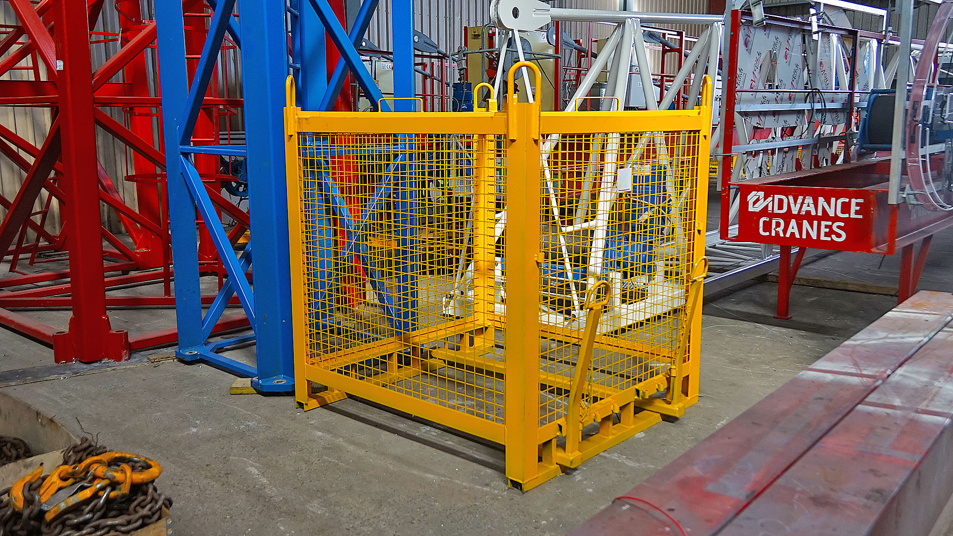 brick cage to lift with tower cranes and forklifts